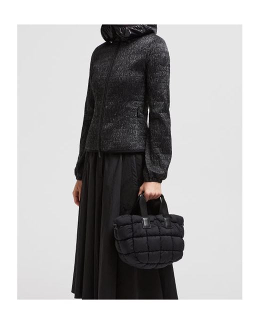 Moncler Black Logo Patch Mini Caradoc Tote Bag