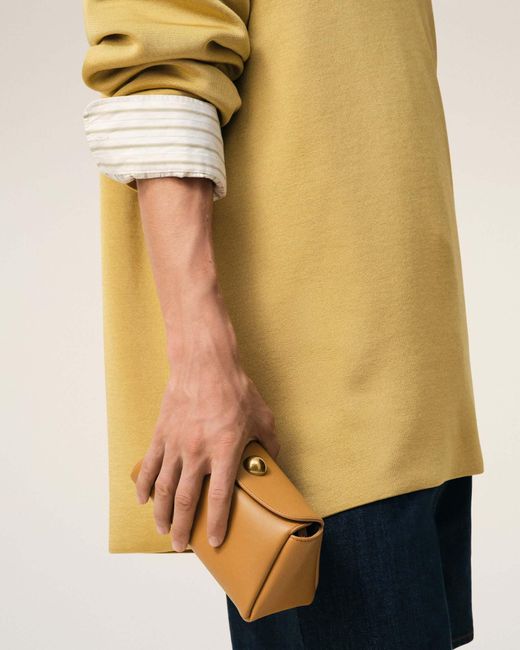 AMI White Mini Carrousel Clutch Bag for men