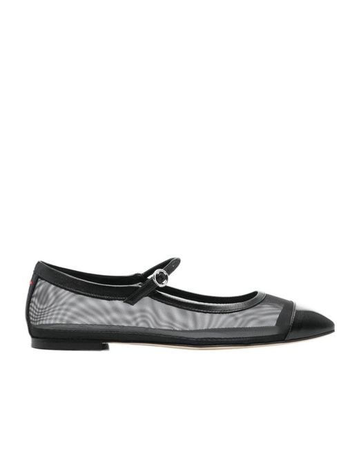Aeyde Black Square Toe Flats