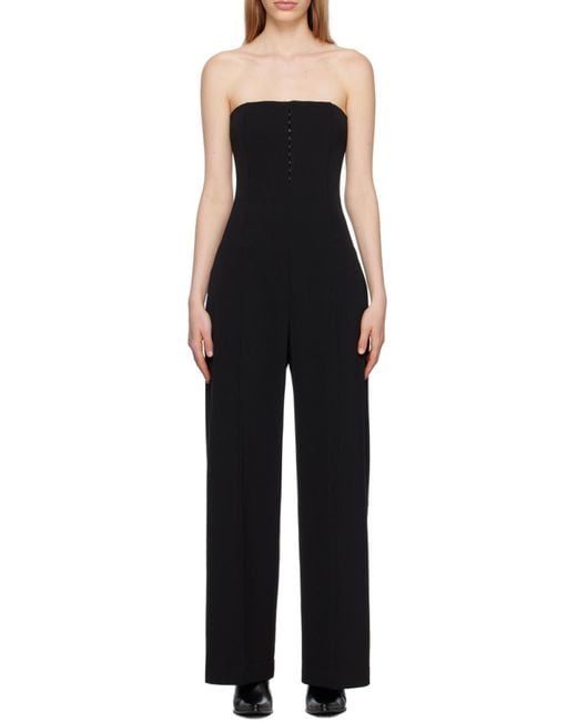 Acne Blue Corset Strapless Jumpsuit