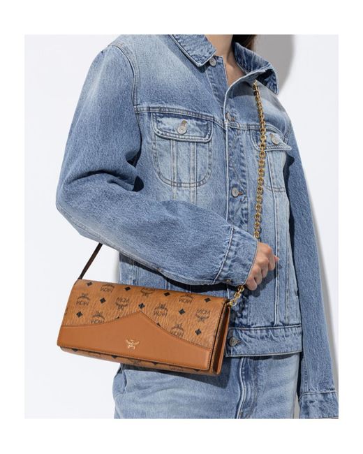 MCM Brown Diamond Shoulder Bag