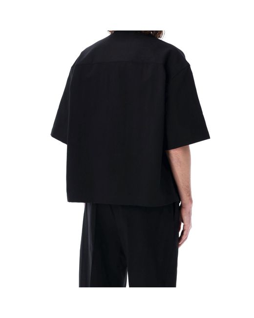 Studio Nicholson Sanko Short Sleeved Shirt in Black for Men