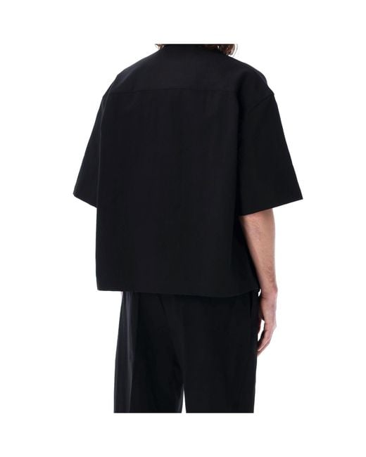 Studio Nicholson Black Sanko Short Sleeved Shirt for men