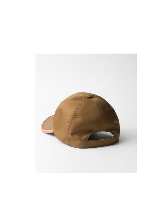 Prada Brown Logo-Plaque Curved Peak Baseball Cap for men