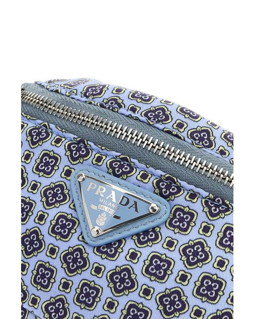 Prada White Printed Logo Wallet for men