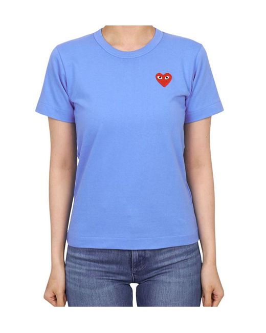 Comme des Garçons Blue Crew Neck T-Shirt