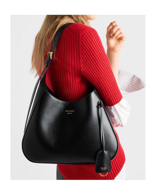Prada Black Boogie Medium Leather Bag