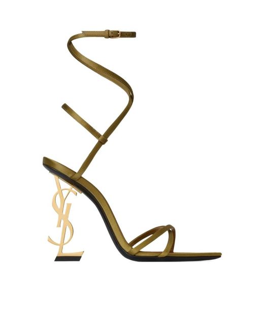 Saint Laurent Metallic Opyum Sandals