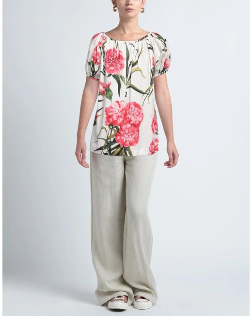 Dolce & Gabbana Pink Printed Short-Sleeve Top