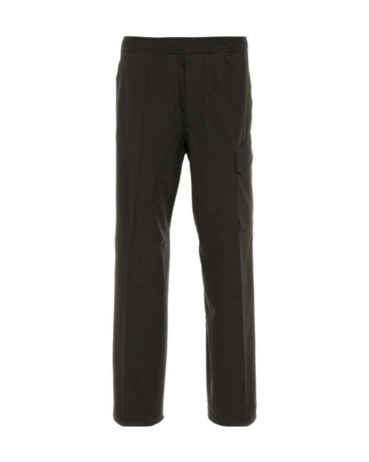 Stone Island Black Straight Leg Trousers for men