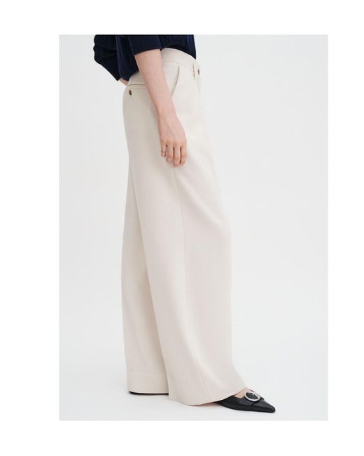 Filippa K White Pleated Wide-Leg Pants