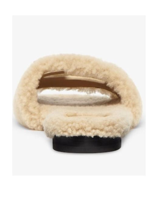 Fendi Natural Sheepskin Slides