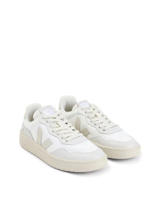 Veja White V-90 Low Sneakers