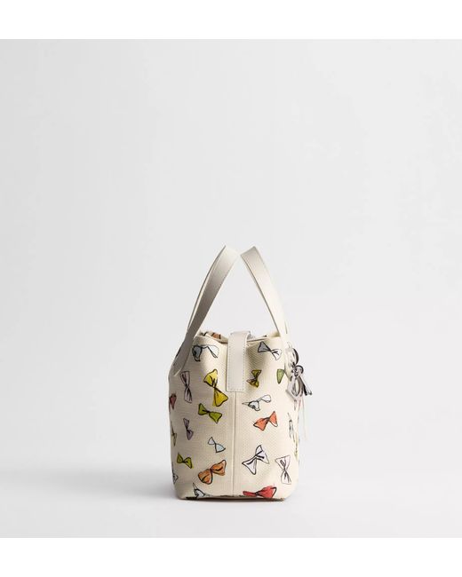 Dior White Iviera Small Toujours Vertical Tote Bag