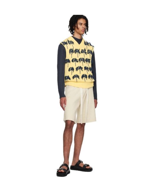 Jil Sander Blue Mock Neck Knitted Jumper for men