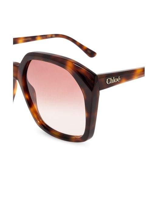 Chloé Multicolor Chloé Eyewear Salome Oversized Frame Sunglasses