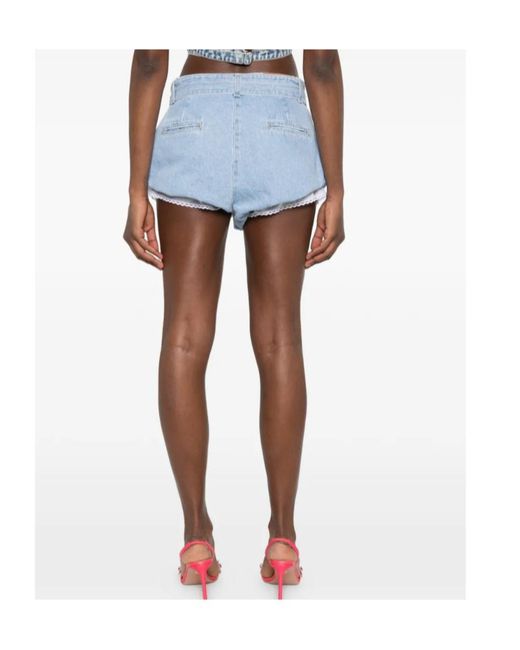 Magda Butrym Blue Belted Shorts