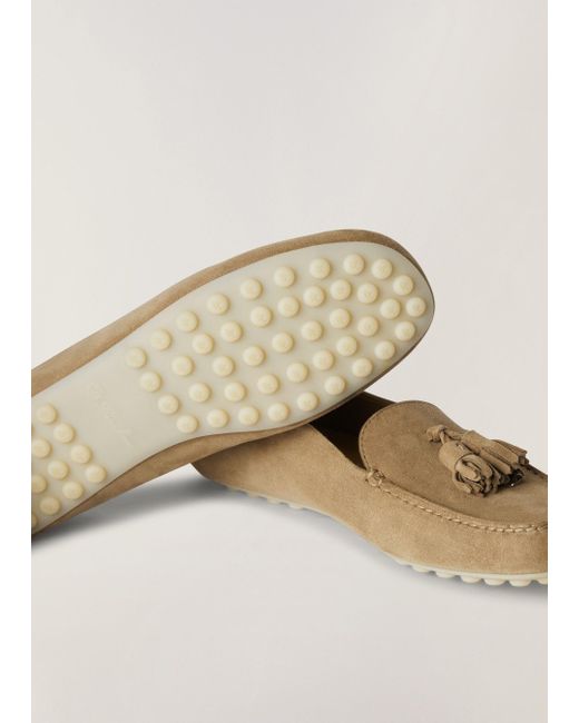 Loro Piana Natural Tassel Detailed Slip-On Loafers