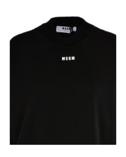 MSGM Black Long-Sleeved Knee-Length Sweater