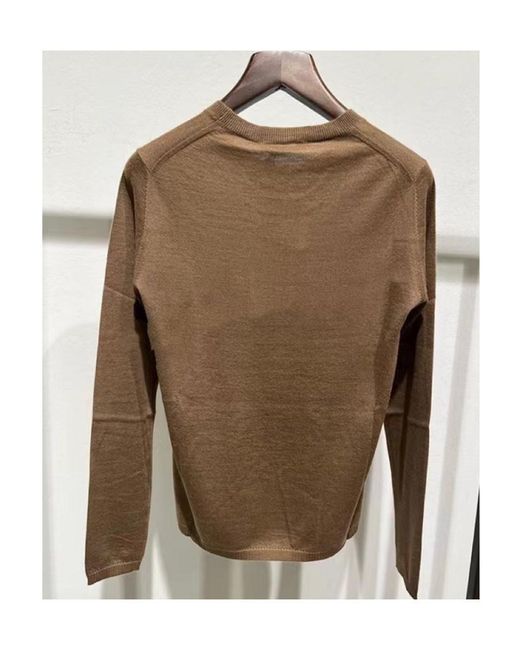 Max Mara Brown Round-Neck Sweater