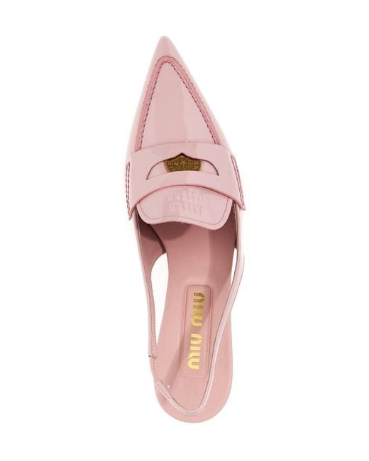 Miu Miu Pink Pointed Buckles High Heels