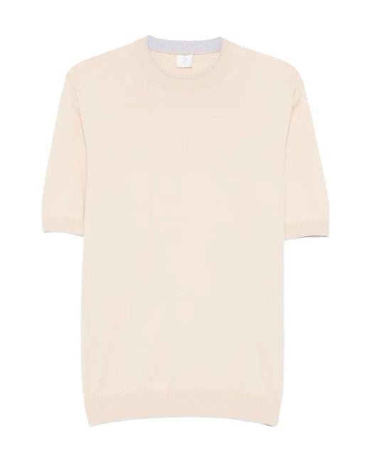 Eleventy Natural Round-Neck T-Shirt for men