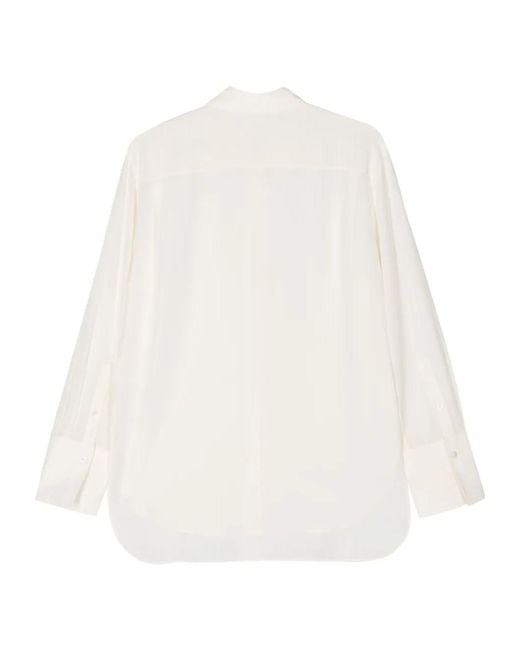 Joseph White Joe Crepe-De-Chine Shirt