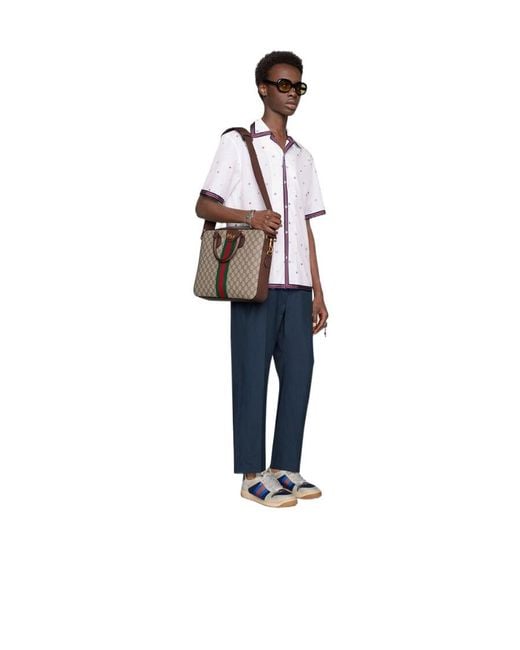 Gucci Brown Gg Supreme Briefcase for men
