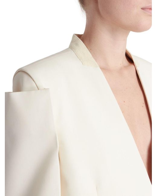 Givenchy White Cut-Out Single-Breasted Blazer