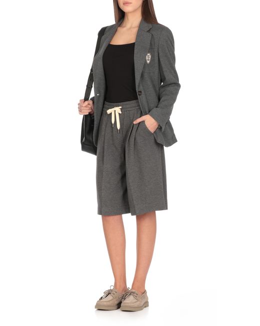 Brunello Cucinelli Gray Drawstring Shorts