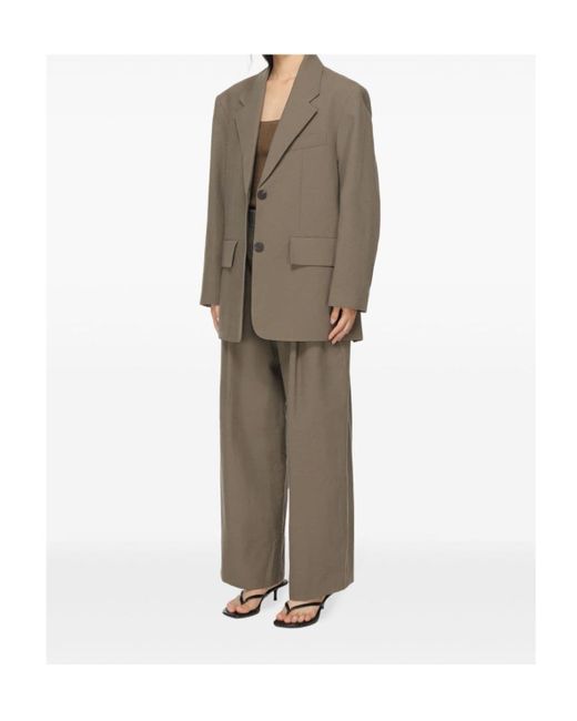 Studio Nicholson Gray Lapel Suit Jacket