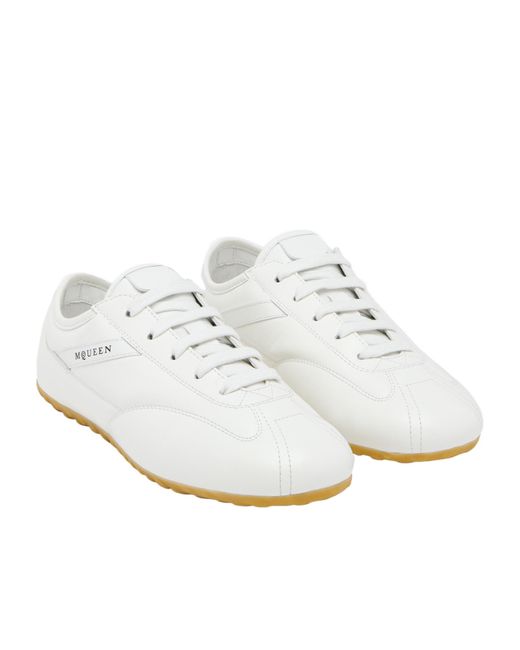 McQueen White Boxe Low-Top Sneakers