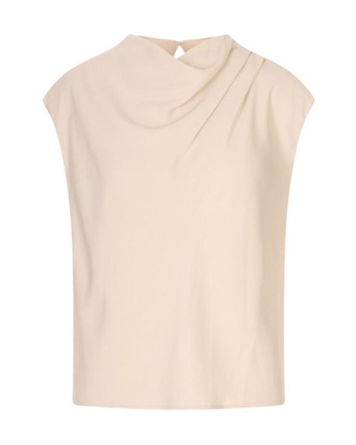 Agnona Natural Sleeveless Top