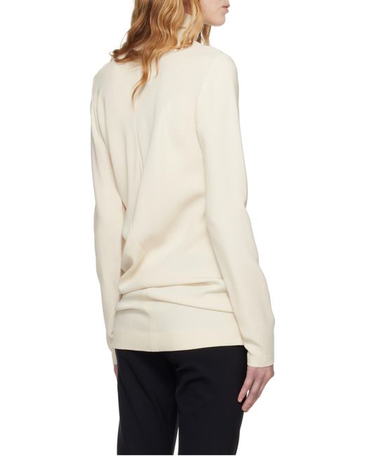 Totême Natural High-Neck Twist Blouse