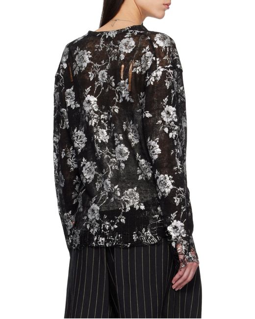 R13 Black Printed Cardigan