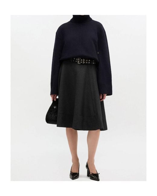 Ganni Blue Wool Turtleneck Jumper