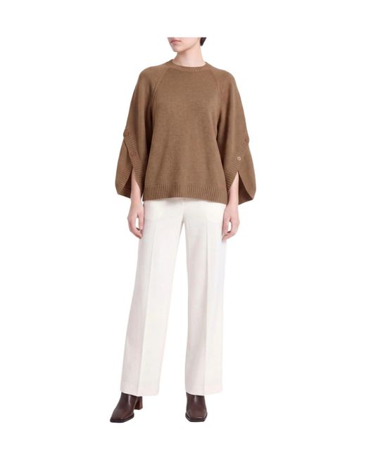 Max Mara Brown Solid-Color Cashmere Sweater