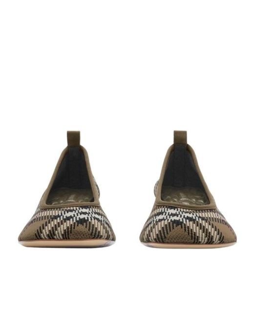 Burberry Brown 45Mm Check-Pattern Pumps
