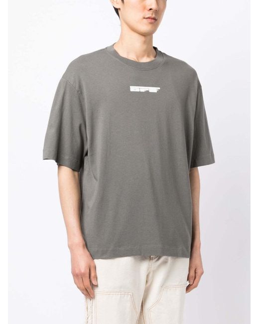 Off-White c/o Virgil Abloh Gray Raymond Tie-Dye Cotton T-Shirt for men