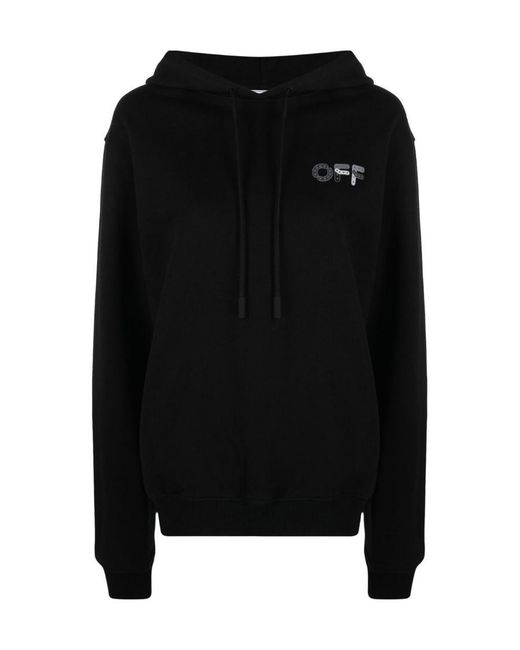 Off-White c/o Virgil Abloh Black Arrow Motif Drawstring Hoodie