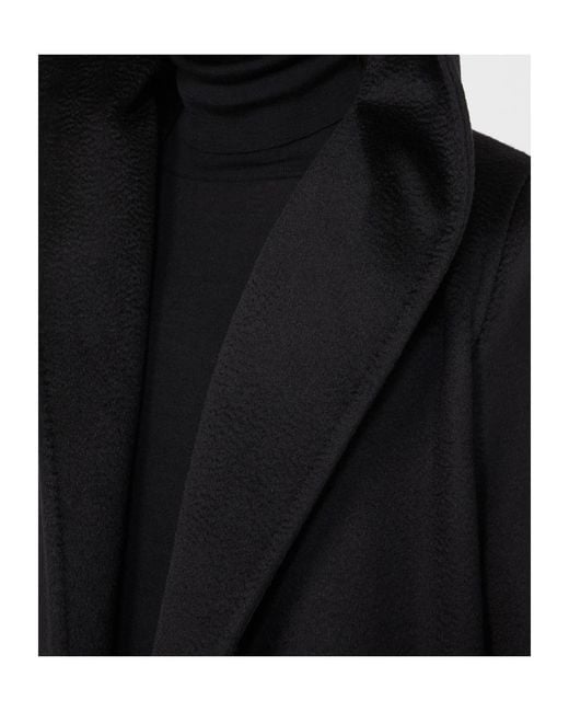 Max Mara Black Camel Robe Coat