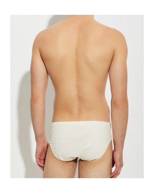 Balmain White Drawstring Swim Trunks for men