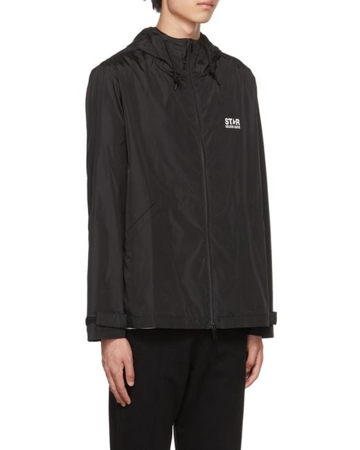 Golden Goose Deluxe Brand Black Daris Zipped Windbreaker for men