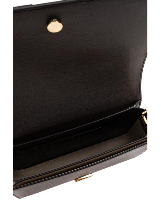 Totême Black Totême T-Flap Mini Crossbody Bag