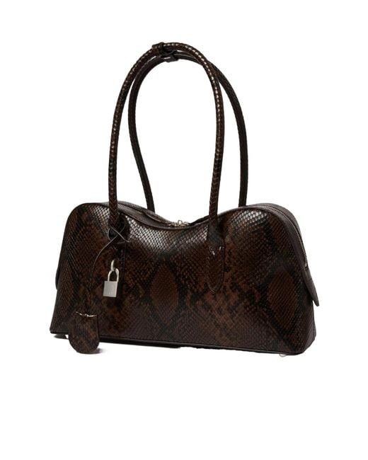 Stella McCartney Black Ryder Embossed Medium Shoulder Bag