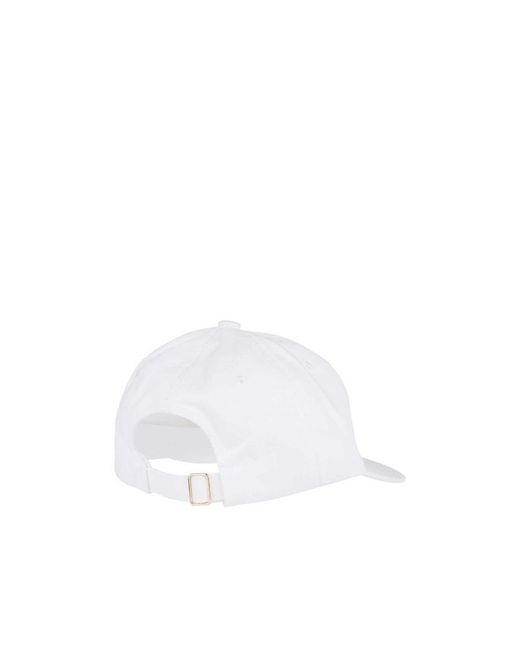 Casablanca White Logo Embroidered Baseball Cap for men