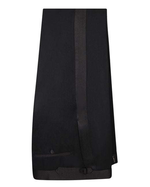 Tom Ford Black Satin-Lapel Single-Breasted Suit for men