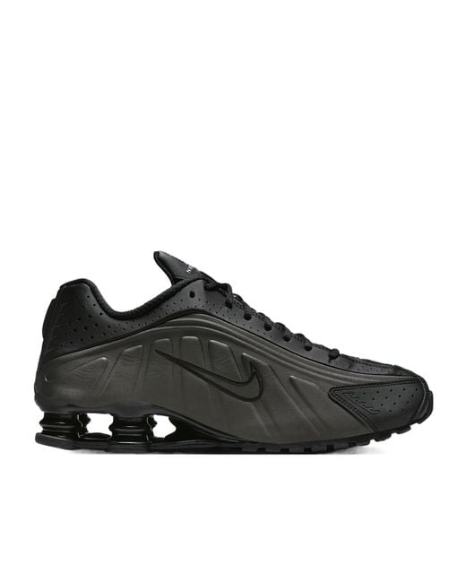 Nike Black Shox R4 Lace-Up Sneakers for men