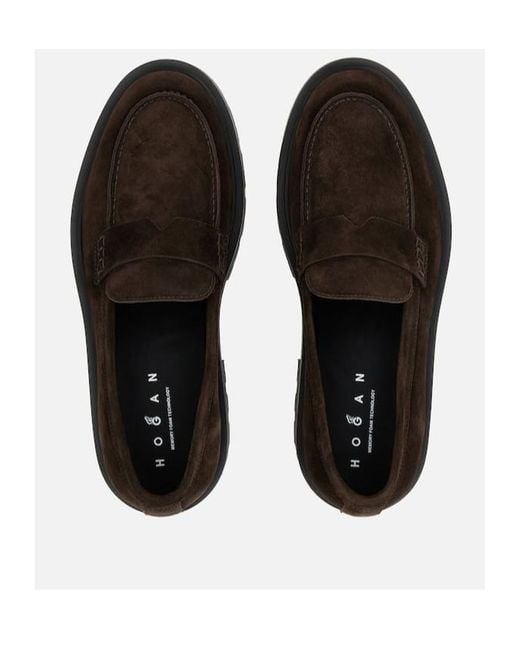 Hogan Black H673 Slip-On Loafers for men