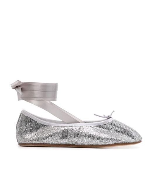 Repetto White Wrap Ballet Shoes